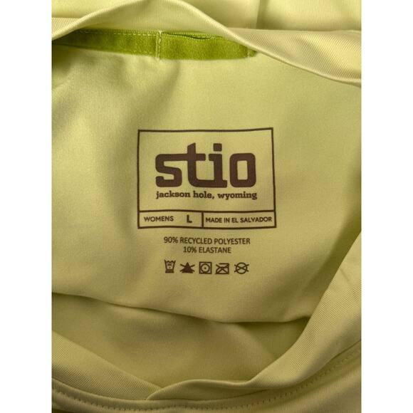 STIO Top Large Womens Yellow Long Sleeve Thumbhole UPF 50+ - Picture 9 of 9